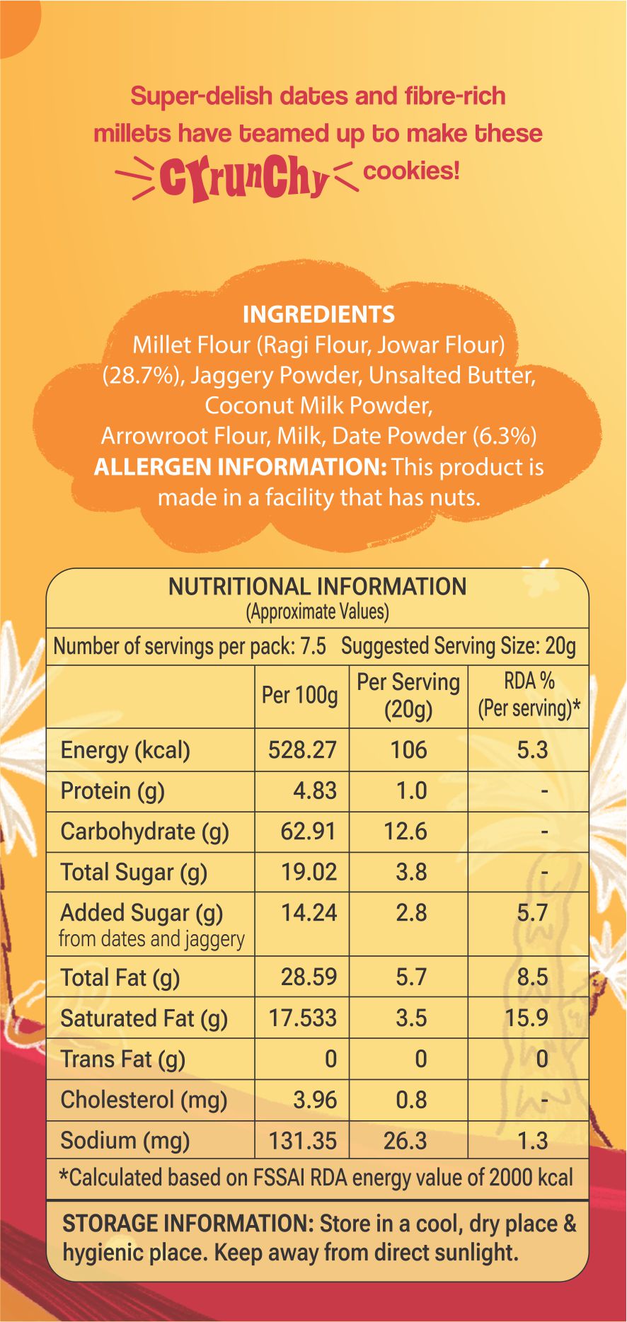 Millet and Date Cookies
